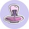 Perfume water fragrance bottle flacon sticker - Vector illustration