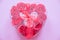 Perfumed soap in the form of a rose. Preparing for Valentine`s Day. Holiday Decoration