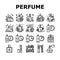 perfumery glass luxury cosmetic icons set vector