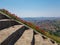 Pergamon Pergamum Ancient City Theater stairs in Bergama, Izmir, Turkey. Acropolis of Pergamon. Old ruin