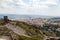 Pergamum ancient theatre with Bergama City in Turkey