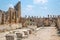 Perge, view on the ruins of Market square. Greco-Roman ancient city Perga. Greek colony from 7th century BC