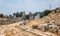 Perge, view on the ruins of Market square. Greco-Roman ancient city Perga. Greek colony from 7th century BC