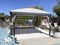 Pergola in the back garden of a home in Tucson Arizona