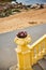 Pergola da Foz. Oceanfront sea promenade pergola walkway with pillars, Foz Porto