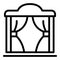 Pergola house icon outline vector. Garden gazebo