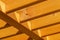 Pergola, wooden beam roof truss construction
