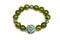 Peridot bracelet Beads green ore lucky stone decorate whit Chakra amulet
