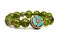 Peridot bracelet Beads green ore lucky stone decorate whit Chakra amulet