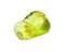 Peridot (Olivine, chrysolite) gem stone isolated