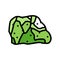 peridot stone rock color icon vector illustration