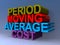 Period moving average cost