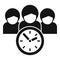 Period work late group icon simple vector. Business busy