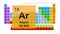 Periodic Table 18 Argon