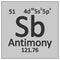 Periodic table element antimony icon