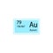 Periodic table element aurum icon. Element of chemical sign icon. Premium quality graphic design icon. Signs and symbols collectio