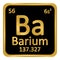 Periodic table element barium icon.