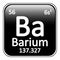 Periodic table element barium icon.