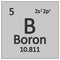Periodic table element boron icon