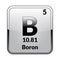 The periodic table element Boron.Vector.