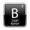 The periodic table element Boron. Vector illustration