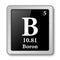 The periodic table element Boron. Vector illustration