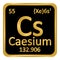 Periodic table element caesium icon.