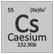 Periodic table element caesium icon