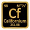 Periodic table element californium icon.