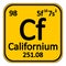 Periodic table element californium icon.