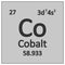 Periodic table element cobalt icon