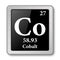 The periodic table element Cobalt. Vector illustration