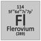 Periodic table element flerovium icon