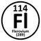 Periodic table element flerovium icon