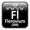 Periodic table element flerovium icon.