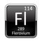 The periodic table element Flerovium. Vector illustration
