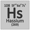 Periodic table element hassium icon