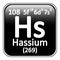 Periodic table element hassium icon.