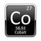 The periodic table element HCobalt. Vector illustration