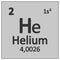 Periodic table element helium icon