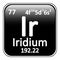 Periodic table element iridium icon.