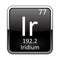The periodic table element Iridium. Vector illustration