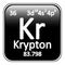 Periodic table element krypton icon.