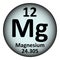 Periodic table element magnesium icon