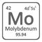 Periodic table element molybdenum icon.