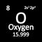 Periodic table element oxygen icon.