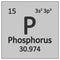 Periodic table element phosphorus icon