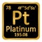 Periodic table element platinum icon.