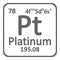 Periodic table element platinum icon.