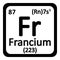 Periodic table element polonium icon.